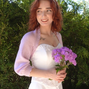 Lilac Bolero Shrug, Wedding Bolero Shrug.