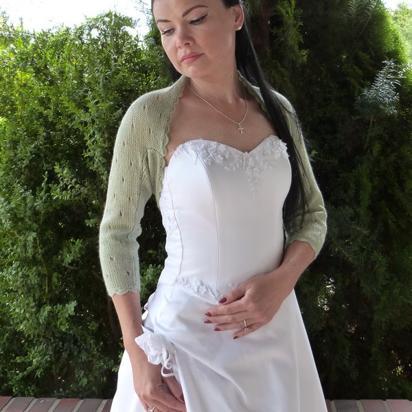 Grüner Braut Bolero Shrug, Hochzeit Bolero Shrug