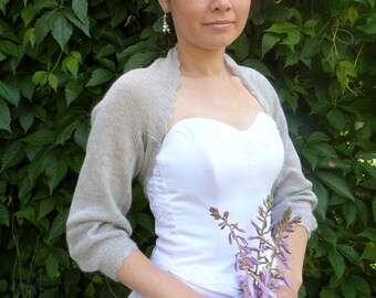 Grey Wedding Bolero - Etsy UK