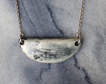 Portia Necklace - Porcelain and sterling silver