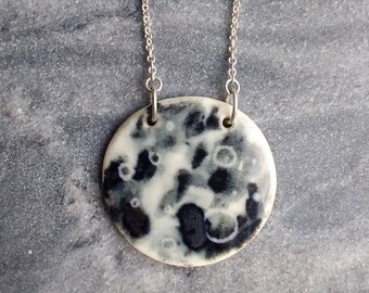 Luna Necklace - Porcelain and sterling silver