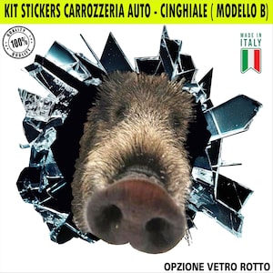 Adesivo per Auto Cinghiale PVC Autoadesivo Vinile Adesivo Adesivi per Auto Moto Finestra Scegli Modello B cod.2111B