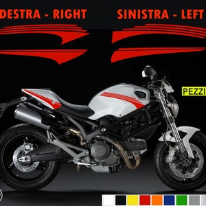 Kit 4 adesivi grafica compatibile con DUCATI MONSTER mod. DARMAH universale decalcomania stickers scegli colore Cod. 1770
