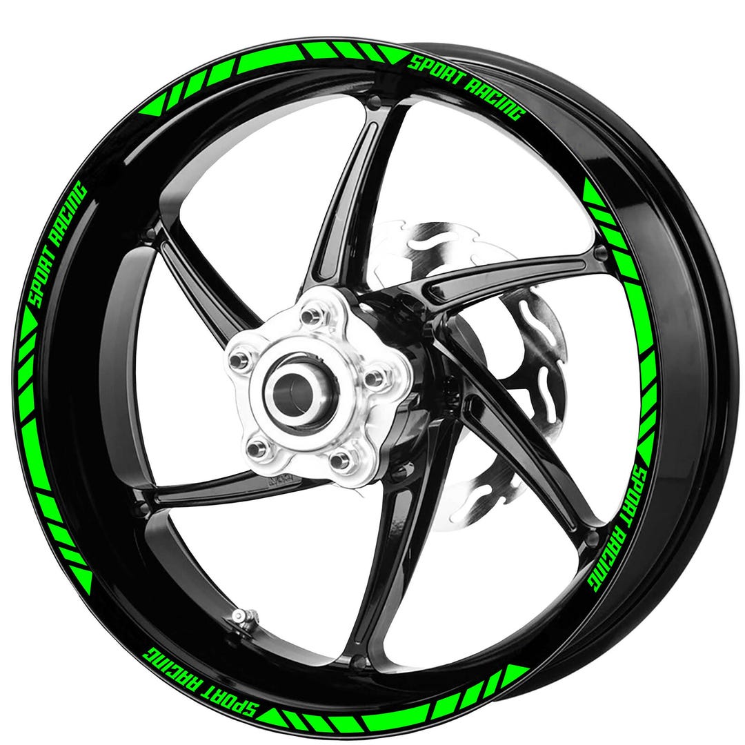 Complete Set for 2 Motorcycle Rims Wheel Stickers 17 Inch Rim Thread ...