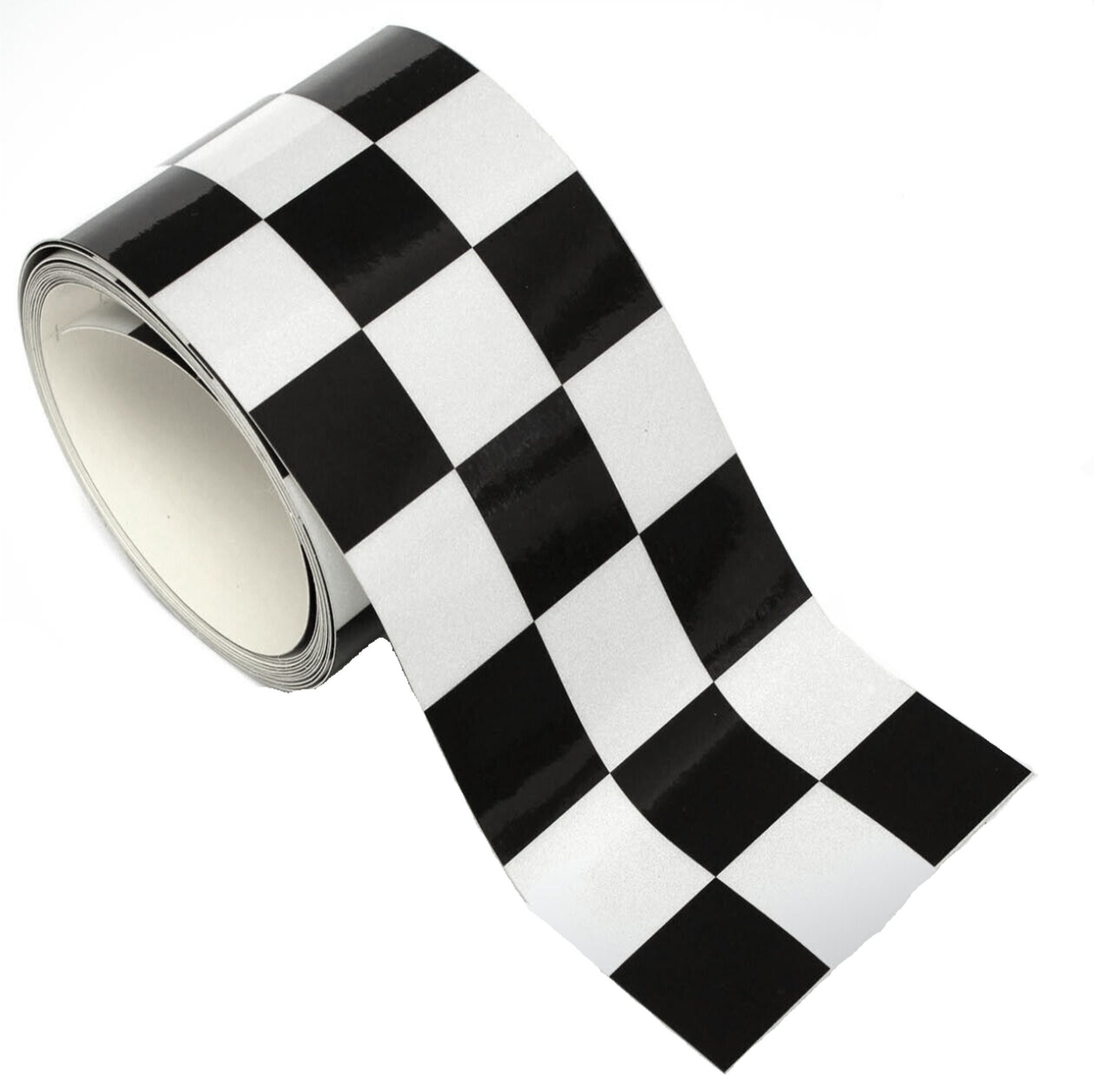 Band sticker chessboard flag black and white chessboard in 10 sizes decal car motorcycle helmet cod.2115