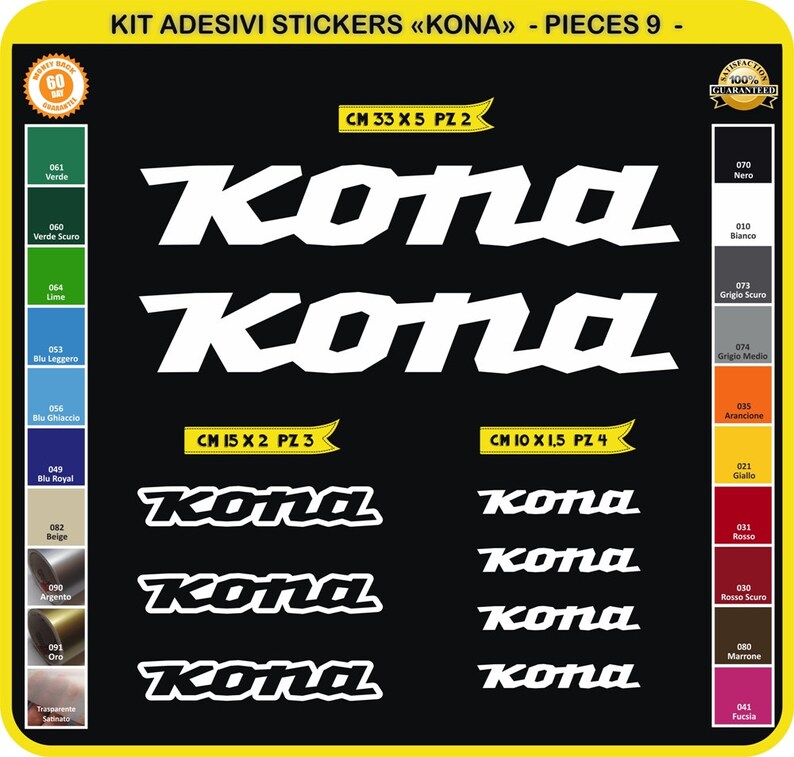 kona bike stickers