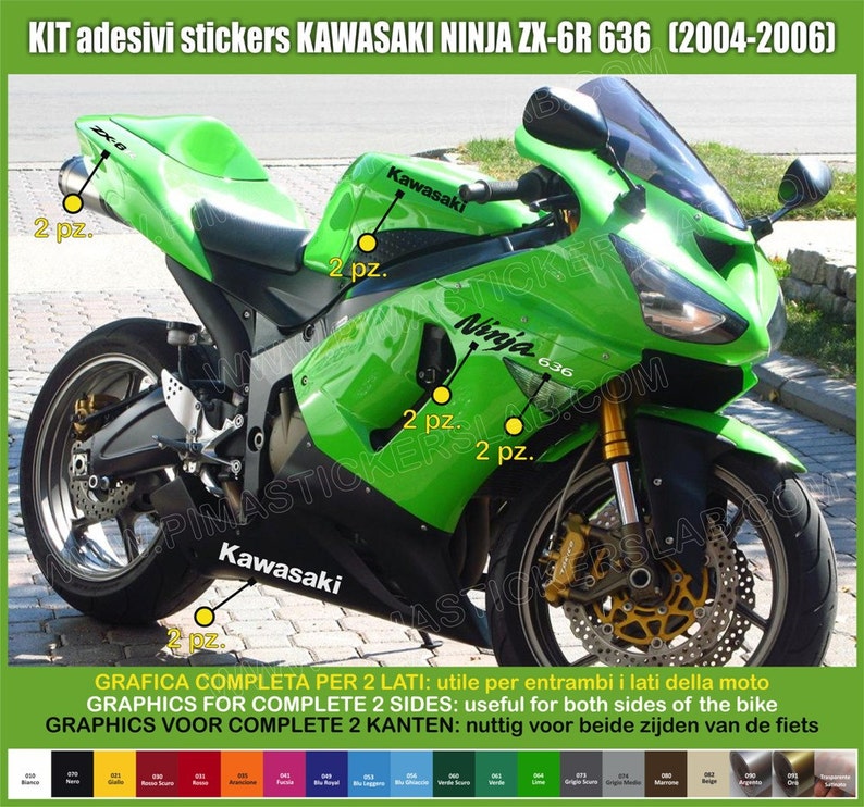 Autocollants Moto Motorcycle Kawasaki Zx 6r 636 Zx6r Etsy