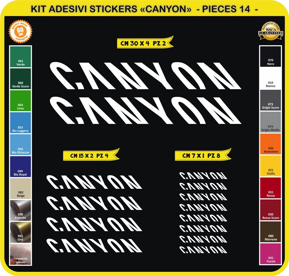canyon bike stickers