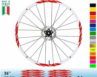 Kit adesivi per Cerchi Bici 26 27,5 28-29 Pollici Ruota MTB Mountain Bike  MTB003