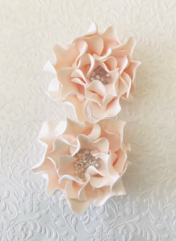 4 Peony Fondant Flowers Peony Gumpaste Flowers Edible Flower Etsy