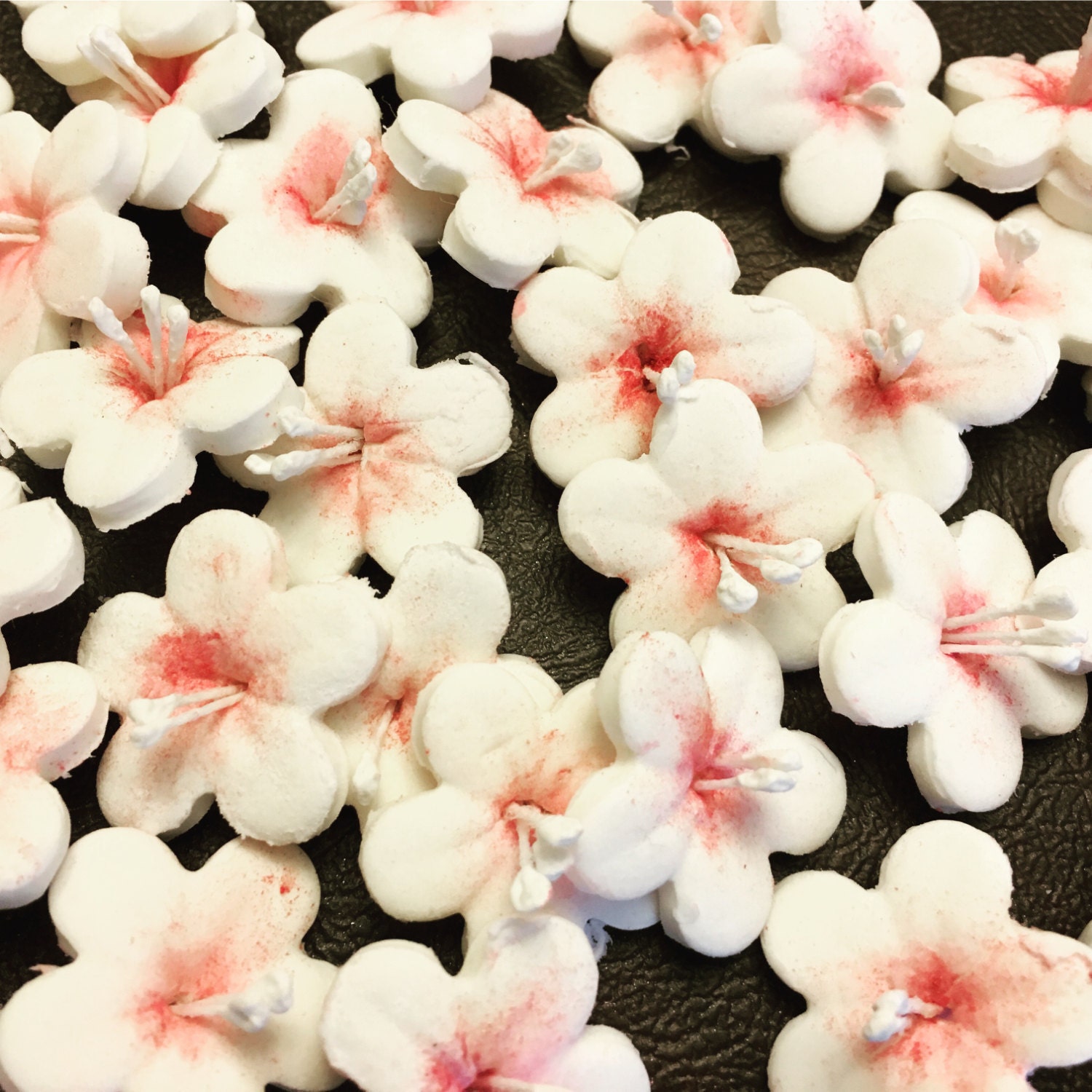 24 Fondant Cherry Blossoms II 24 Gumpaste Cherry Blossoms II Etsy