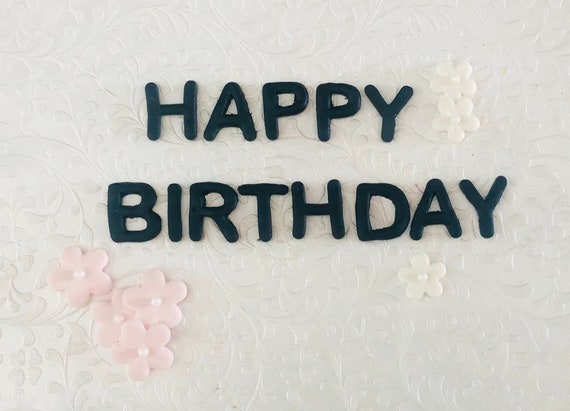 Fondant Edible Letters for Birthday Cake or Cupcake Decorations