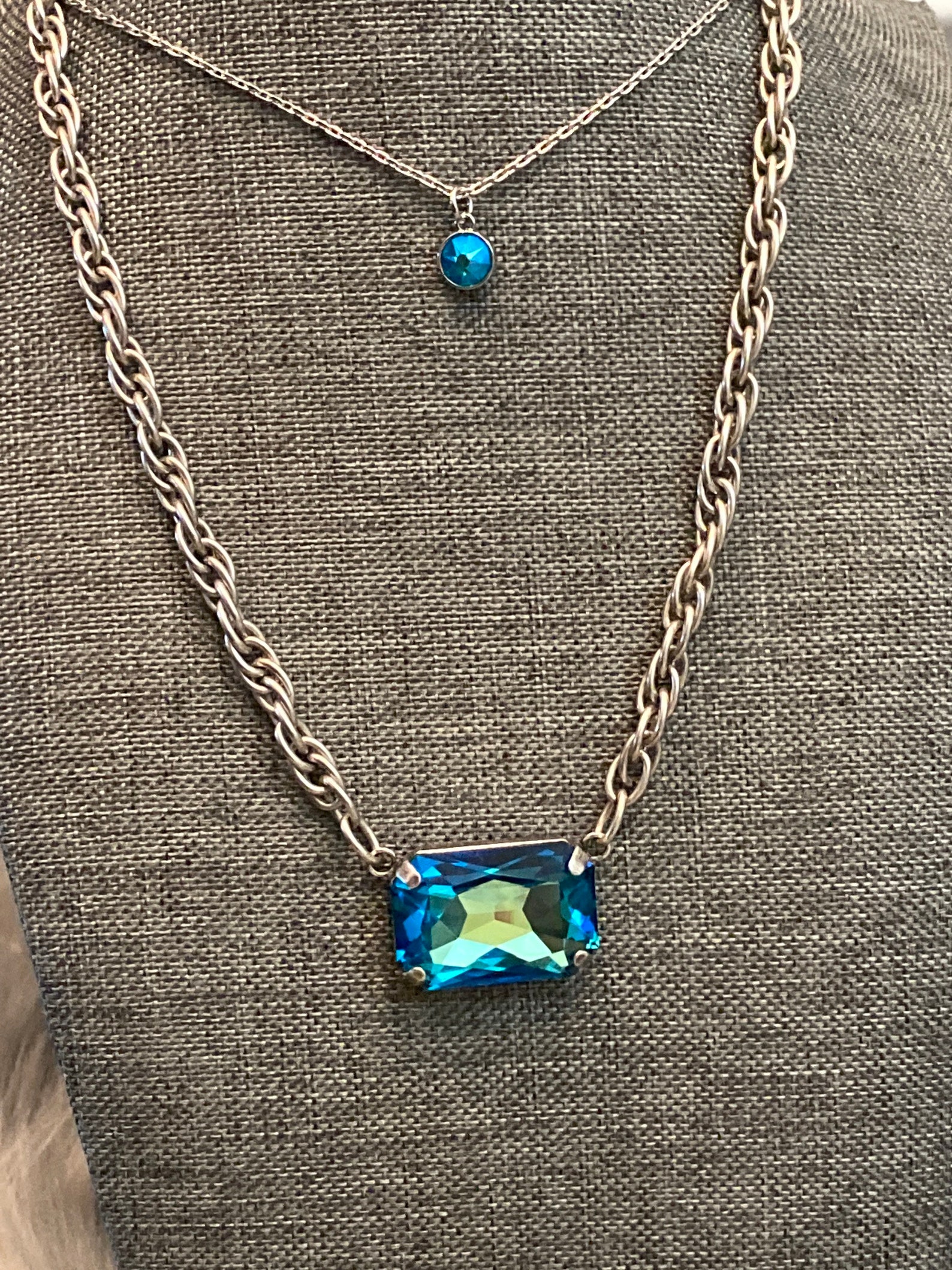 WORTH IT COLLECTION Swarovski Crystal Pendant Necklace Large Etsy