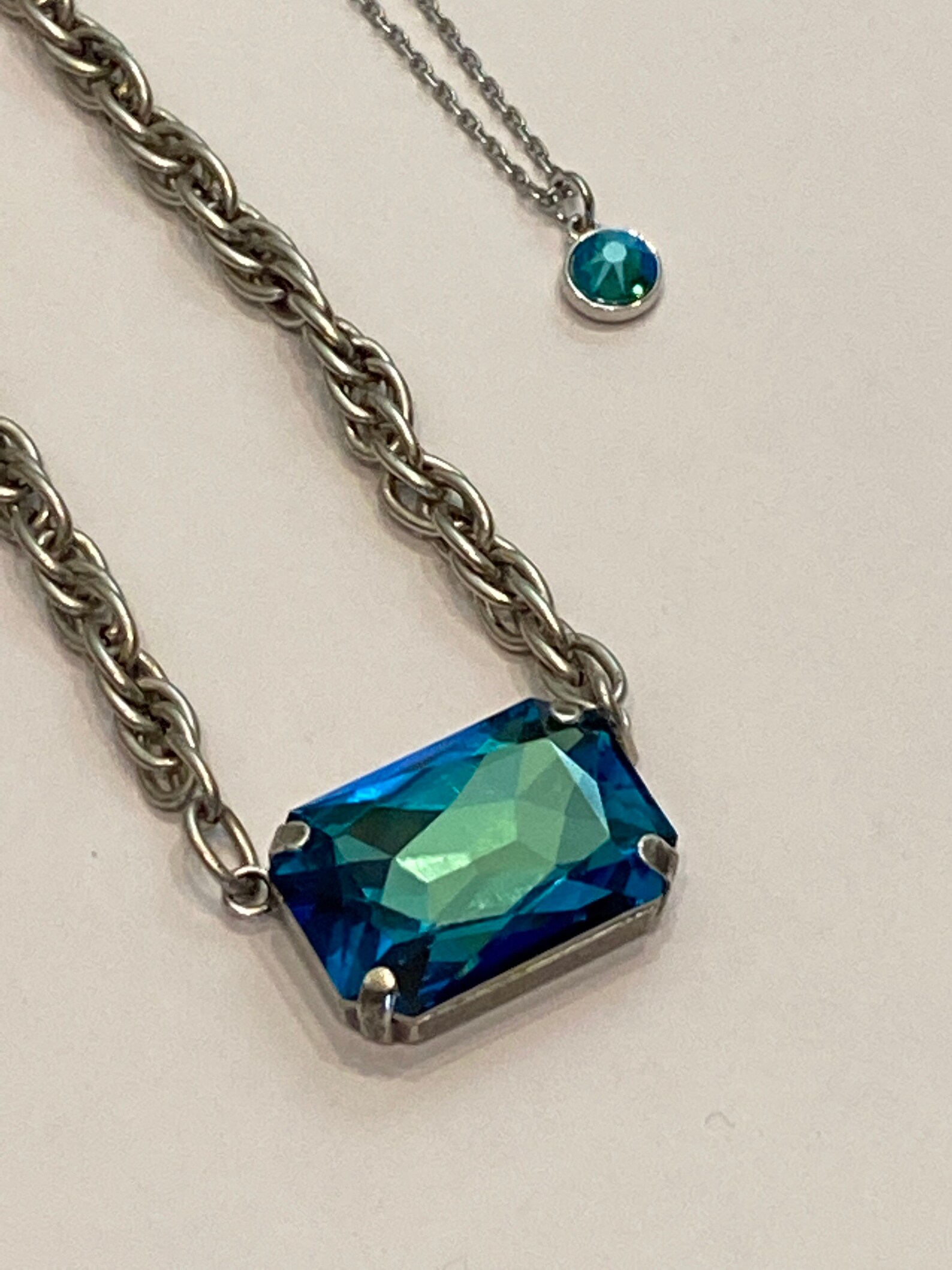 WORTH IT COLLECTION Swarovski Crystal Pendant Necklace Large Etsy