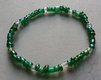 Dark Green beaded bracelet