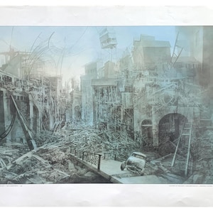Poster Roland CAT, 1981 "The Guardrails", Isy Brachot Gallery - Paris Brussels