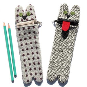 Lovely Pencil Storage, Handmade Woolen Kitty Pencil Case, Cute Zippered Pouch for Kids, Creative Adults- Cozy & Fun School/Office Accessory