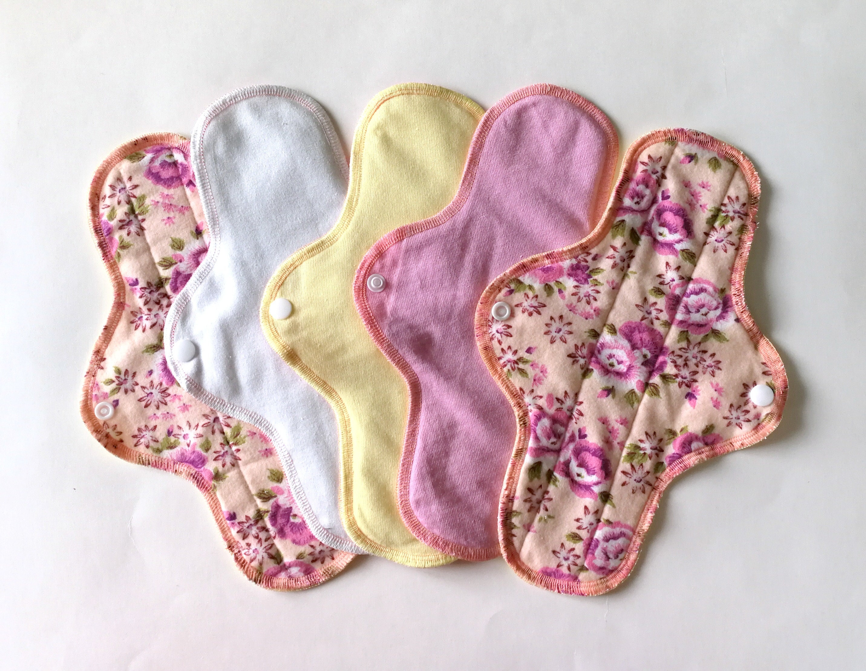 100% Cotton Menstrual Pads/ Leak Proof Reusable Feminine Cloth Pads/ Zero  Waste Highly Absorbent Washable Panty Liner Sanitary Ladies Towels -   Canada