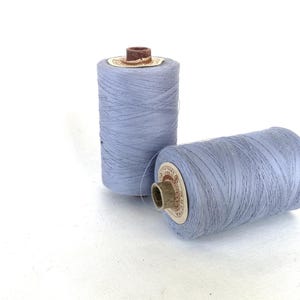 Vintage 100% Cotton Thread Spool – Violet Blue – USSR Sewing Supply – 2500m Strong Organic Thread – For Overlock & Crafts
