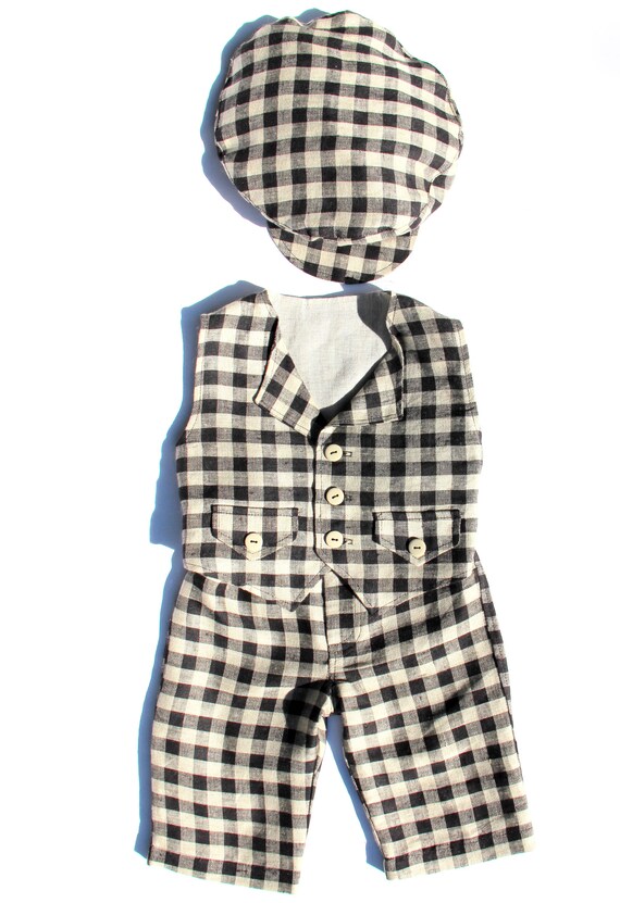 baby boy checkered suit