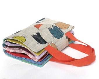Linen Quiet Book: Montessori Activity Toy, Fine Motor Skills