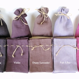 Various Colors Linen Burlap Favors Gift Bags, Jewelry Wedding Shower Baptism Pouches, Party Sachets, Bridesmaid Bags, Small Bags Set Candy