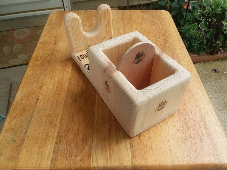 G2 Single Pine Wood Glue Gun Holder Tool Organizer Stand.. Additional Items in Pictures Are for