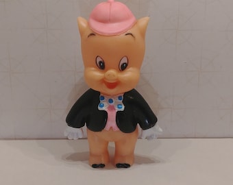 Figura de plástico de Porky Pig R Dakin de la década de 1960