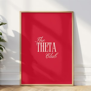 The Sorority Name Club Poster Print Custom Greek Wall Art Personalized Sorority Name and Colors Preppy Dorm Decor for Big Little Gift