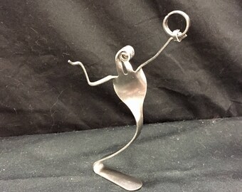 Fork art silverware volleyball player