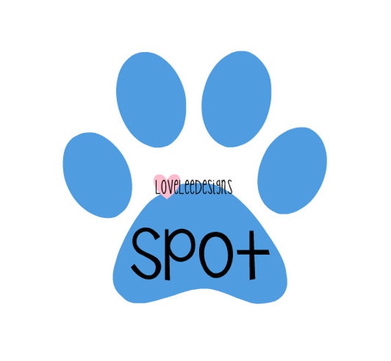 Blue Paw Print Logo Company Name