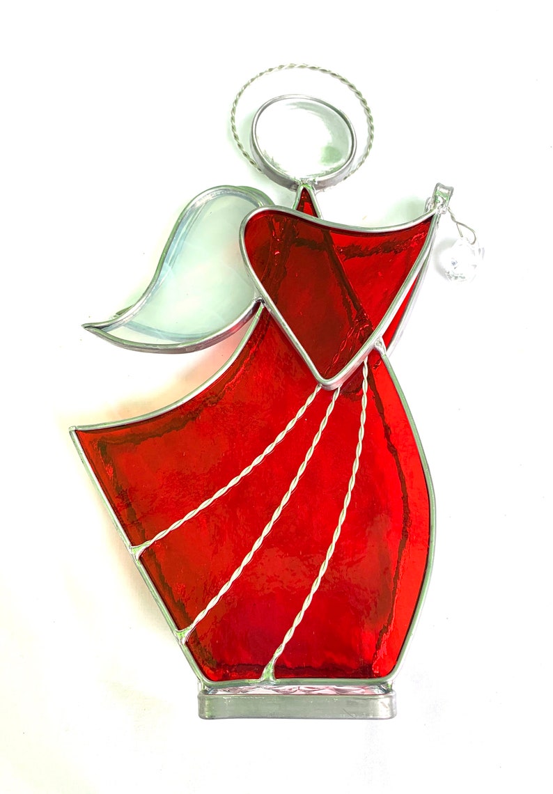 Stained Glass Large Standing Angel Etsy UK