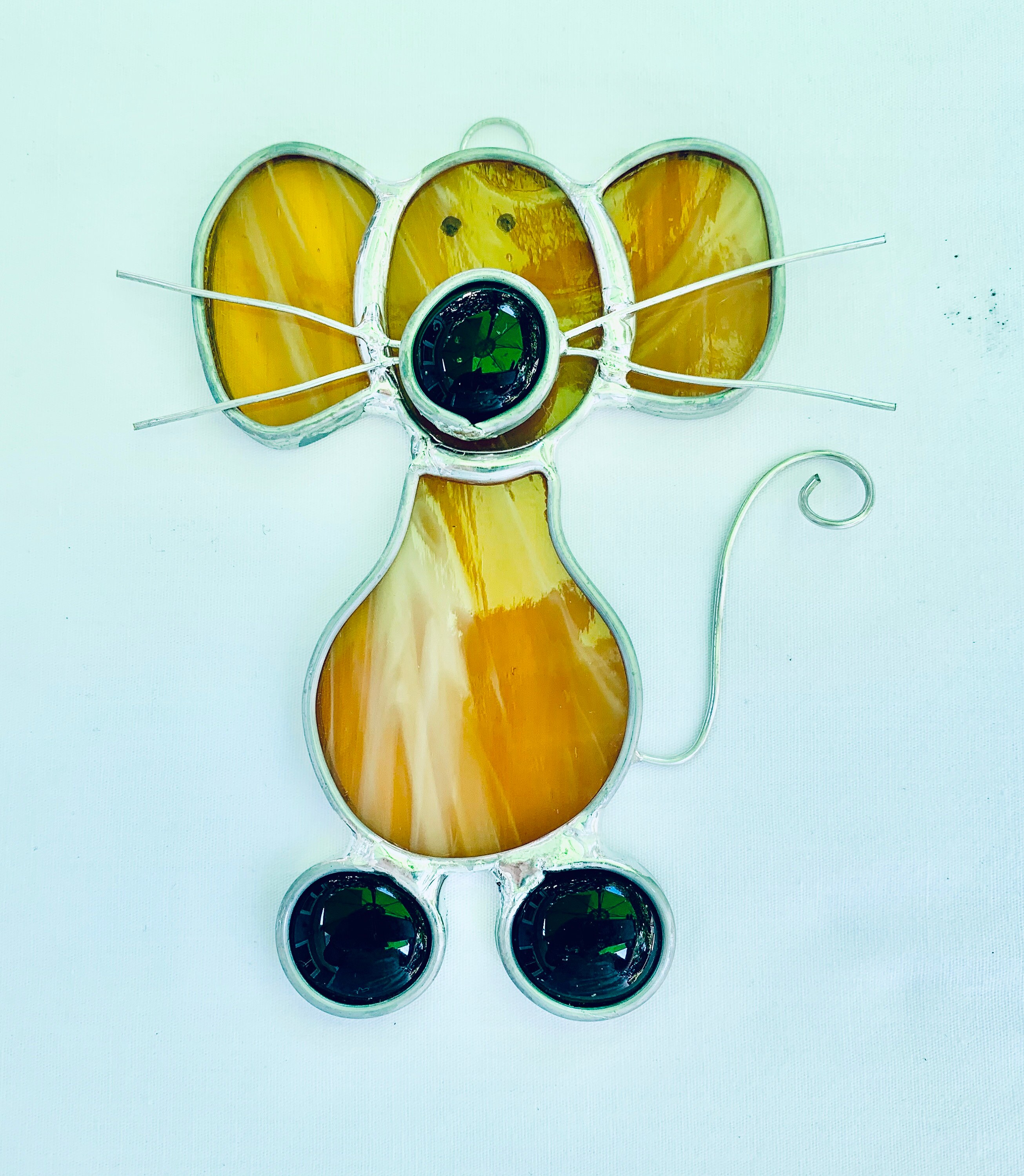 Stained Glass Mouse Ornament Etsy