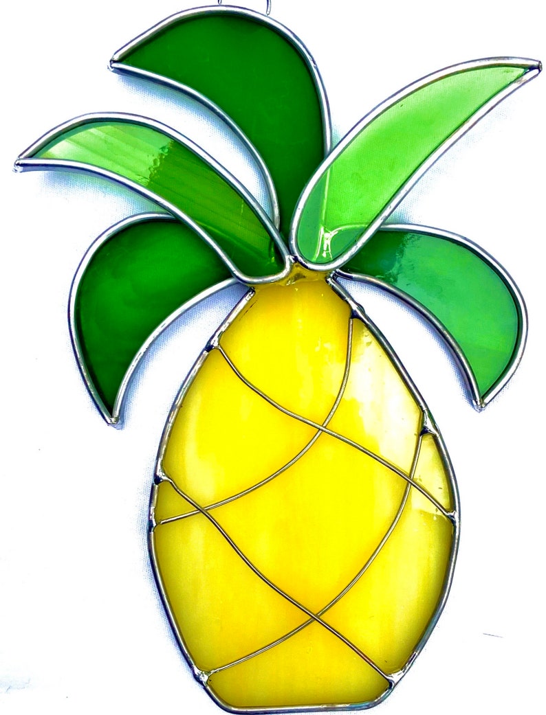 Stained Glass Pineapple Suncatcher Etsy