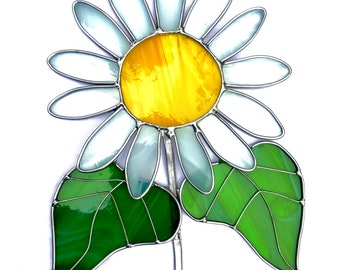 Stained Glass Daisy Suncatcher