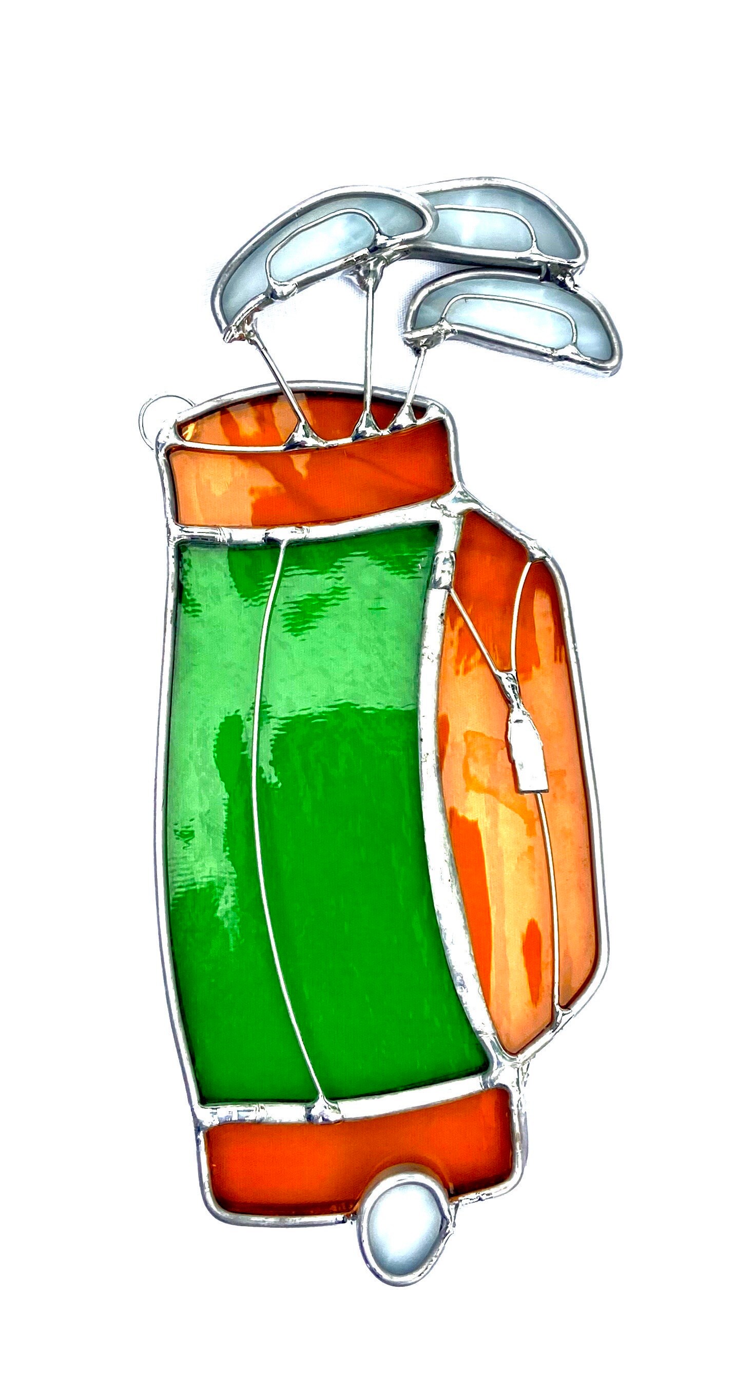 Stained Glass Golf Clubs Suncatcher Etsy