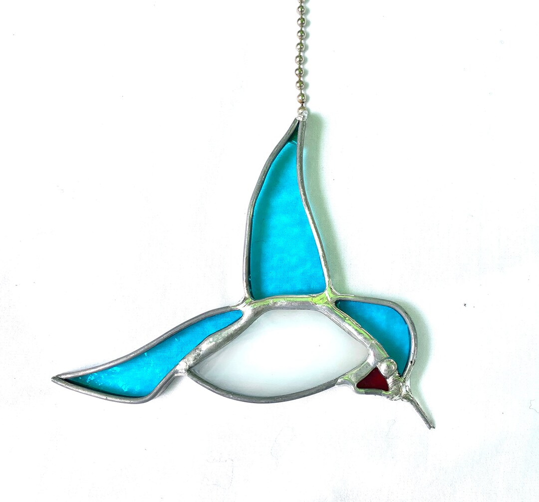 Stained Glass Hummingbird Ceiling Fan Pull Etsy