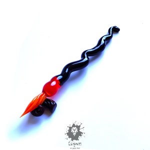 Kalligraphie Stift, Geschenk für Männer, Geburtstagsgeschenk, Signature Stift, Glas Dip Pen, Füllfederhalter, Handschrift, schwarzer Stift, Schlangenfigur