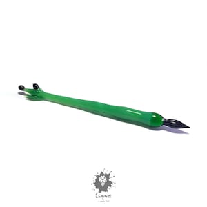 Verre trempette, stylo olive, stylo de calligraphie, branche d'olivier, stylo plume vert