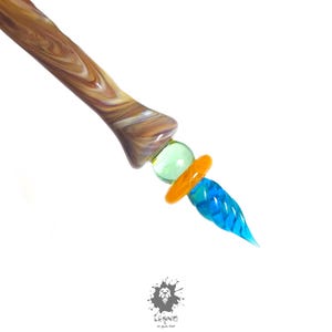 glass dip pen , abstract color , pen holder , writing pen, dip pen calligraphy , boho style
