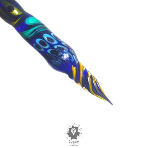 Verre trempette, stylo olive, stylo de calligraphie, branche d'olivier, stylo plume vert