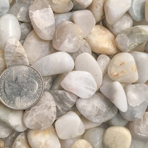 Medium Matte Tumbled Filler Stones. Decorative Terrarium Stones/Bonsai/Aquarium pebbles/Rock Garden/Crafts/Vase Filler