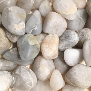 Large Matte Tumbled Filler Stones, Light Colors - Filler Stones/Terrarium Stones/Vivarium Stones/Aquarium/Rock Garden/Crafts/Vase Filler