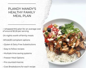 Healthy Family Meal Plan *whole30 compliant