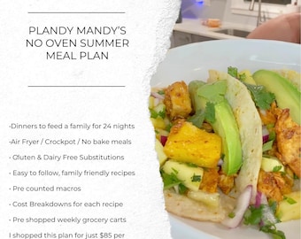 Summer No Oven Budget Meal Plan