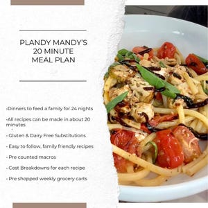 Plan de comidas de 20 minutos de Mandy
