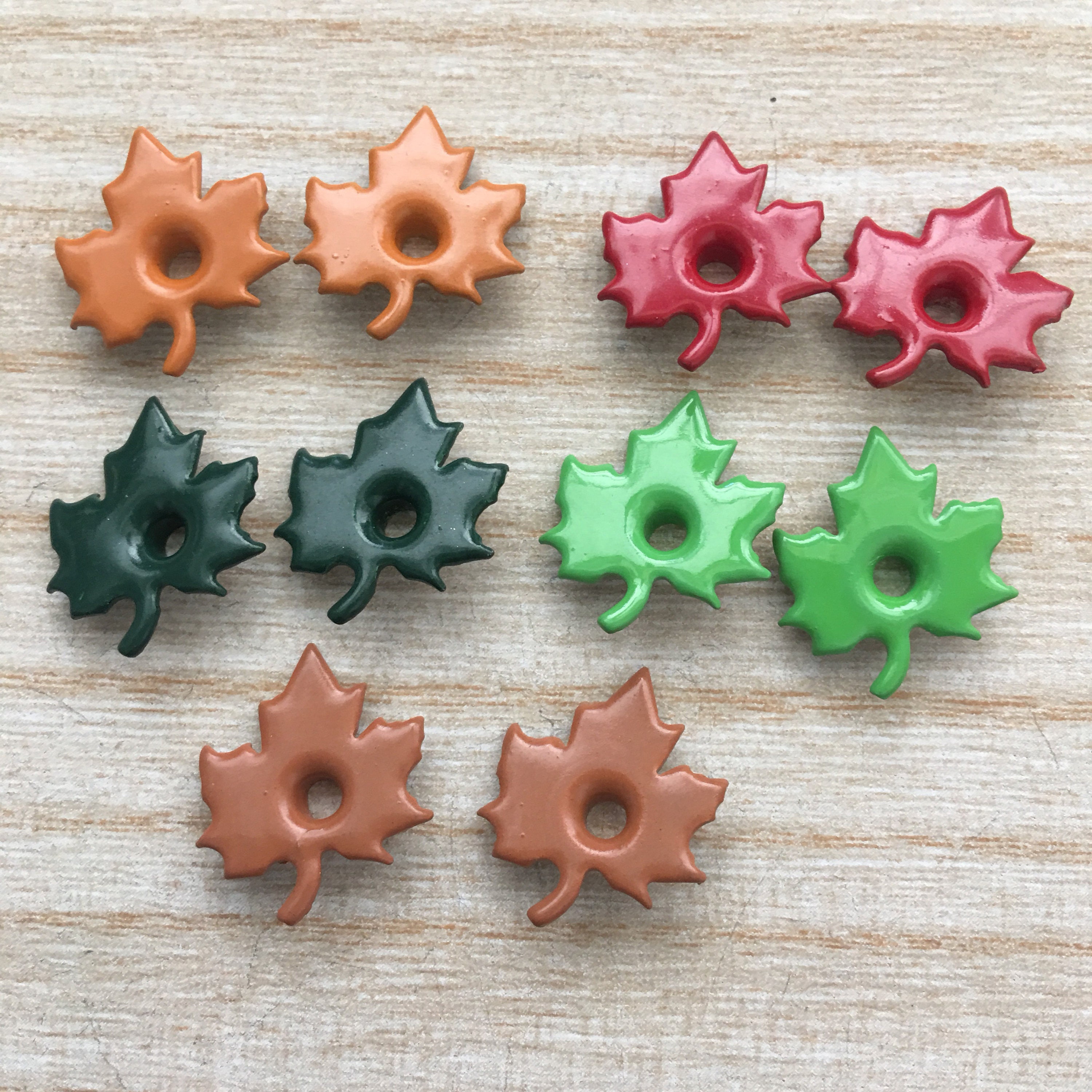Brads or Eyelets You Choose Maple Leaves Nature Fall Shaped 1/8 Eyelets