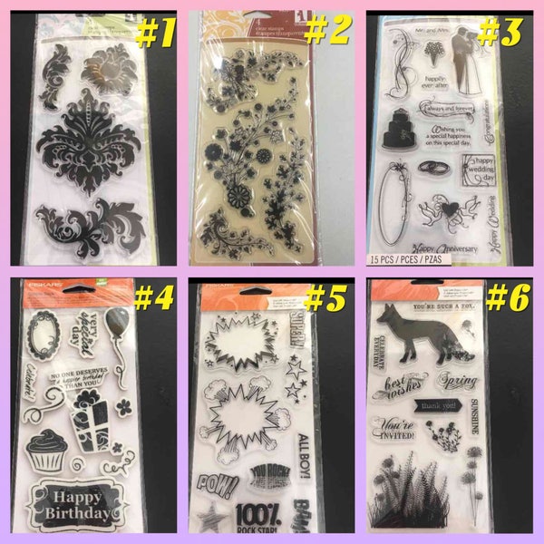 Rubber Cling Stamps Etsy