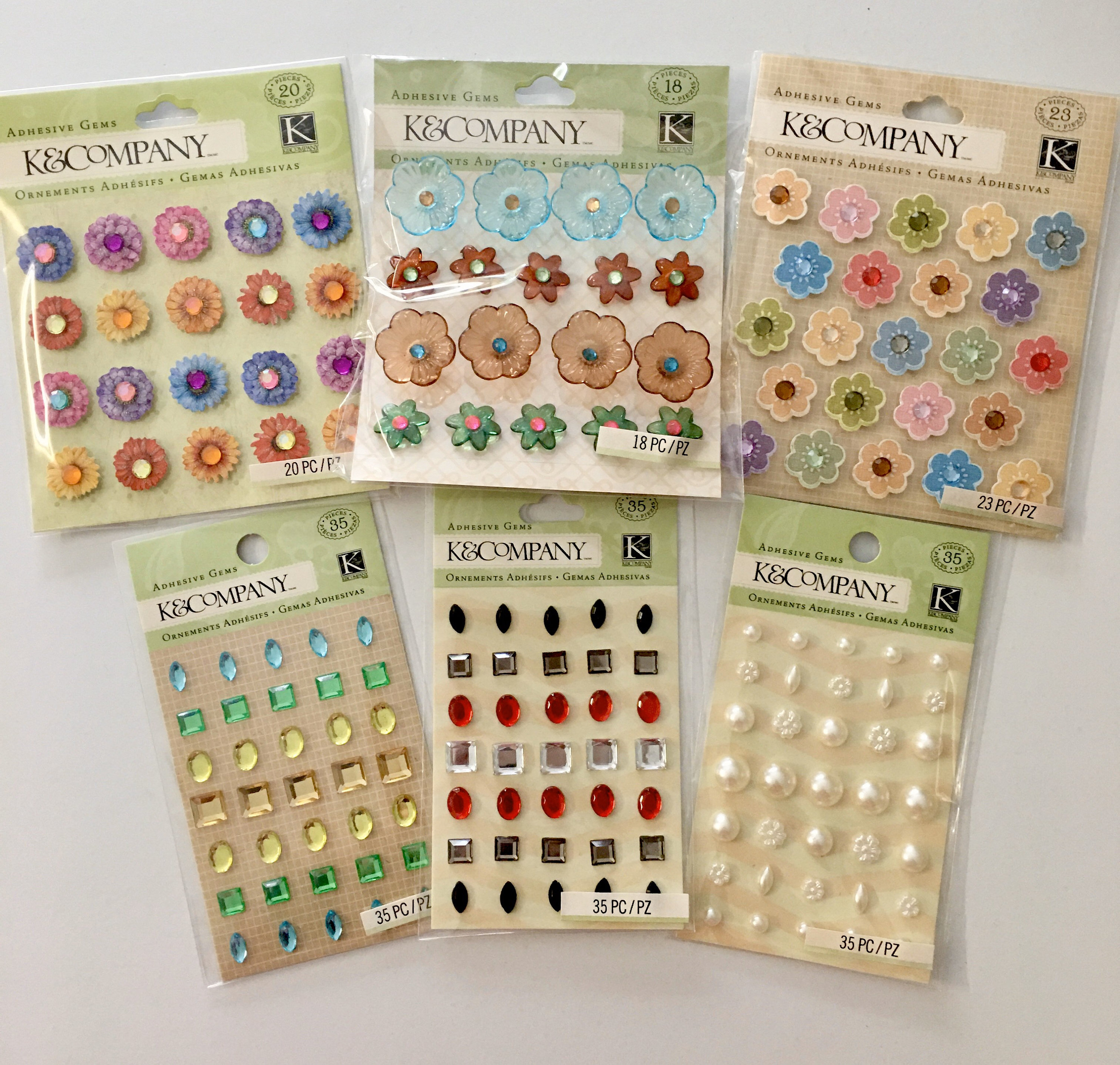 K&company Adhesive Gems You Choose Pearl Spring RL Citronella Garden  Cottage Flower Gems Craft Adhesive Rhinestone Stickers 