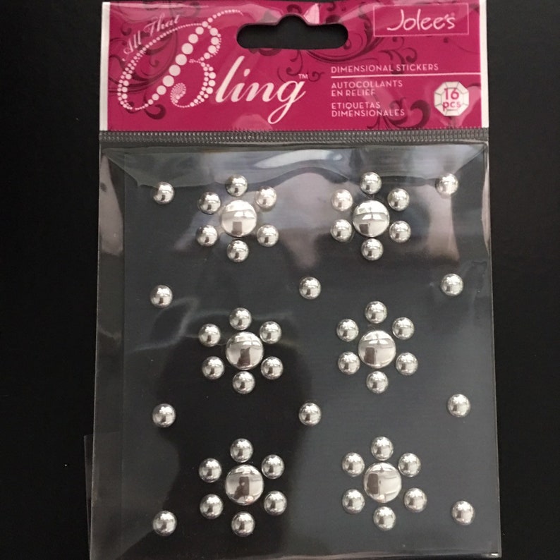 All That Bling Pearl Set Gems Rose Gold Faceted Jolee/'s Boutique Silver Flower Studs Craft Adhesive Gems Rose Gold Rhinestone